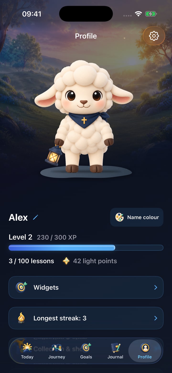 Alex’s Lumefide Profile with Lumi, learning progress, and access to the collection