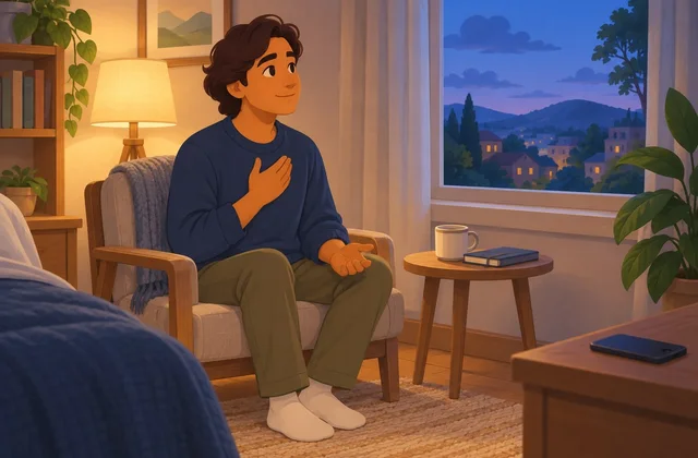Illustration from Lumefide: a quiet moment of prayer